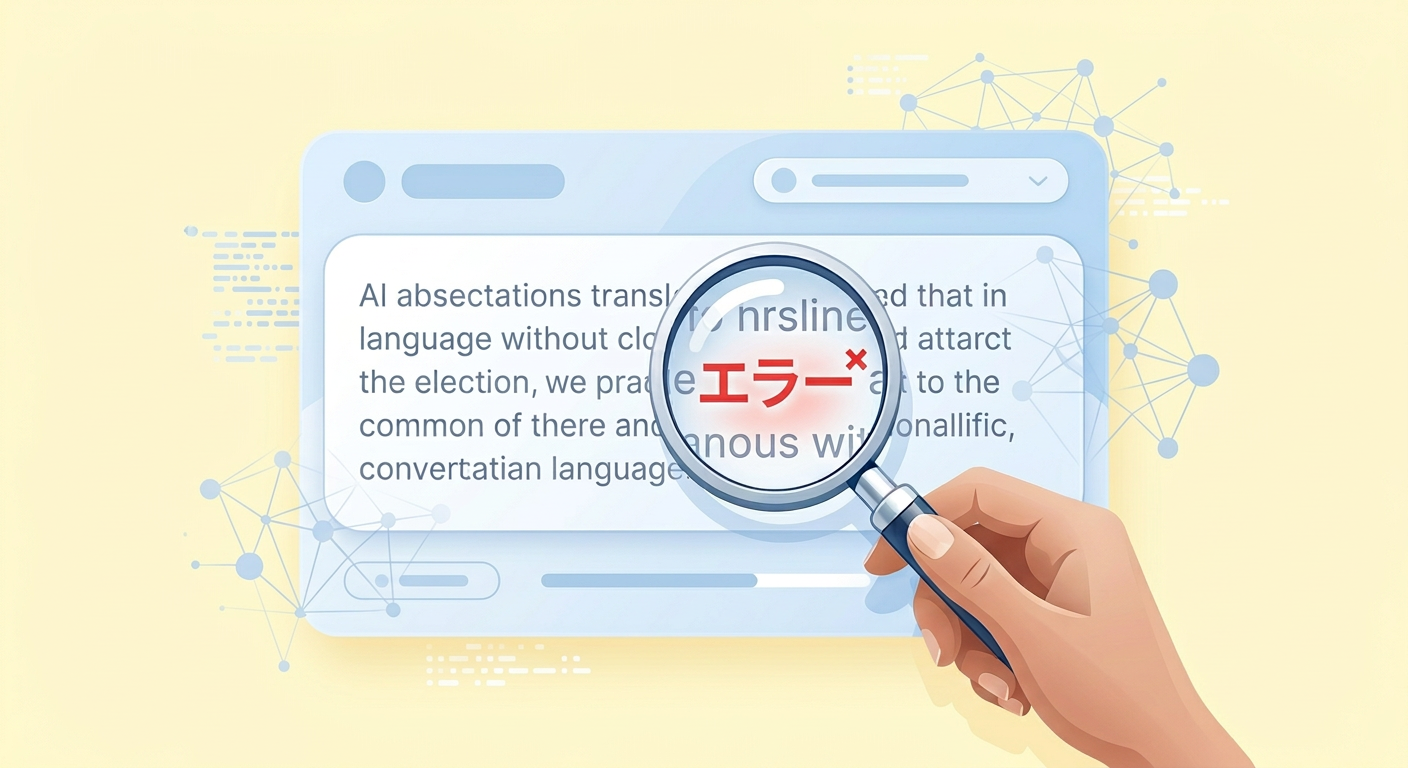 生成AI翻訳は自然すぎて誤訳に気づけない？見逃しの理由と対策
