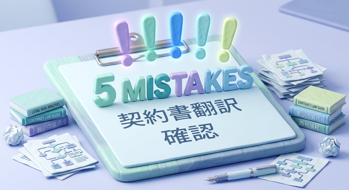 契約書翻訳で起きやすい致命的ミス5選｜法的リスクを防ぐ確認ポイント