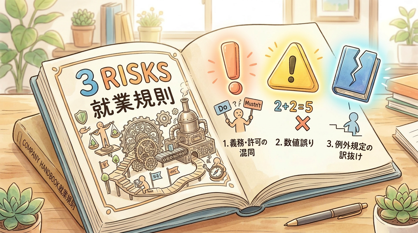 就業規則の多言語翻訳で注意すべきリスク｜義務・許可の混同、数値誤り、例外規定の訳抜け