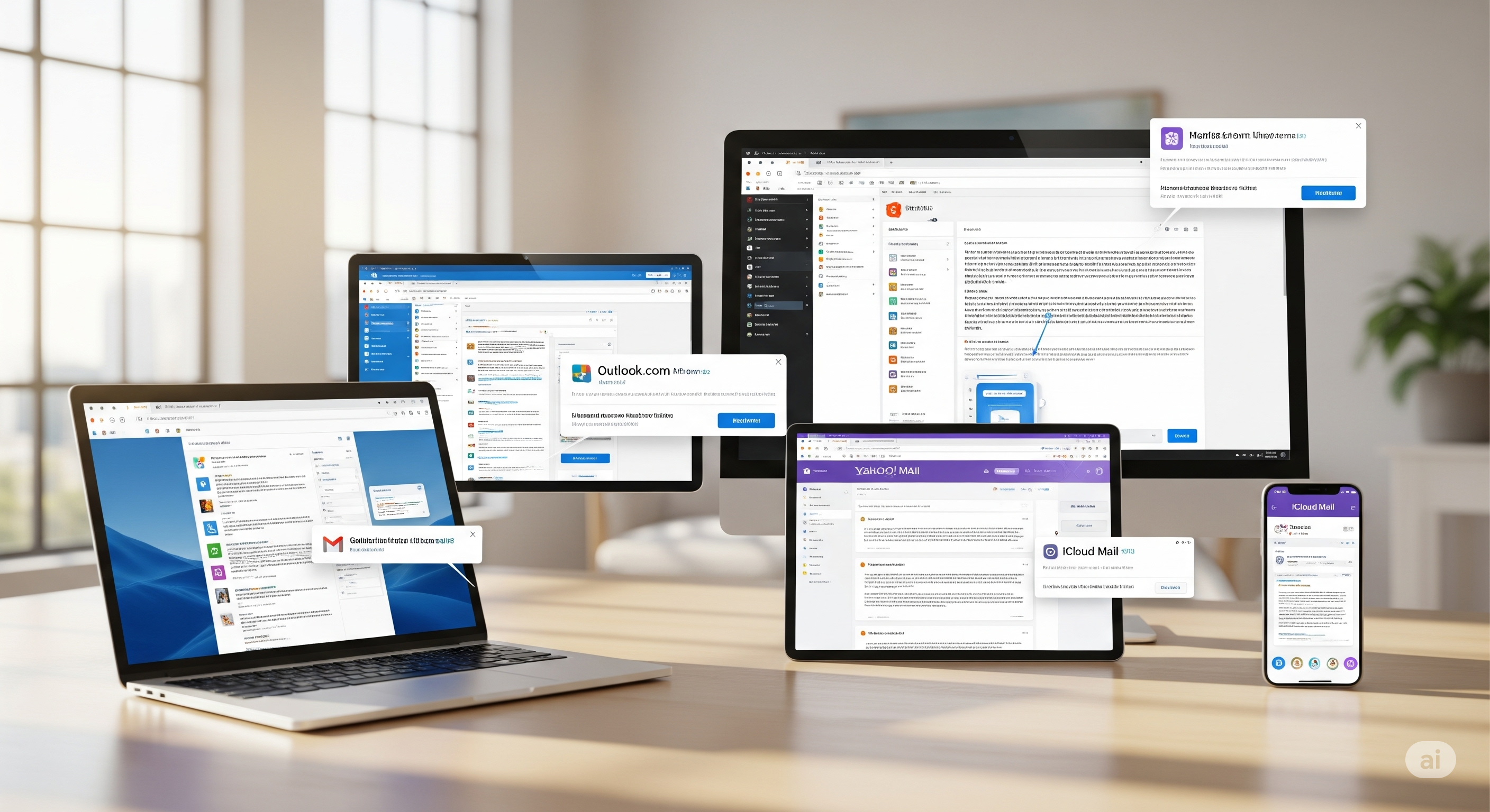 Gmail、Outlook.com（旧Hotmail）、Yahoo!メール、iCloud Mail：生成AIで自動翻訳！最適な無料ウェブメールはどれ？